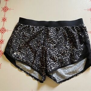 Medium UnderArmour athletic shorts, black pattern